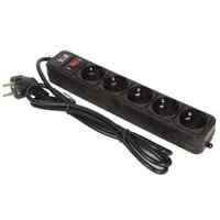 сетевой фильтр 3Cott 3C-SP1005B-1.8 пакет черный