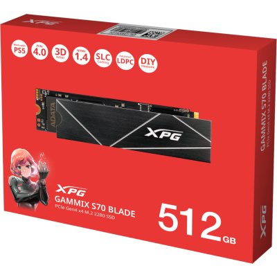 SSD диск ADATA XPG Gammix S70 Blade 512Gb AGammixS70B-512G-CS Черный
