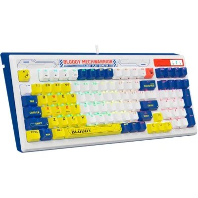 клавиатура A4Tech Bloody B950 Blue-White Белый-желтый