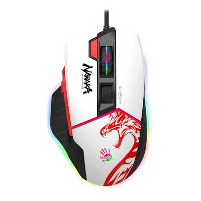 мышь A4Tech Bloody W95 Max Naraka White Белый-красный