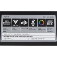 ноутбук Acer Aspire A515-51G-82F3 Черный
