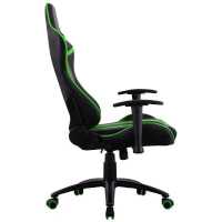 игровое кресло AeroCool AC120 AIR-BG черно-зеленый