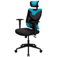 игровое кресло AeroCool Guardian Ice Blue черно-голубой