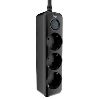 сетевой фильтр AGNI TP-FD3E-3m-black черный