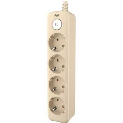 сетевой фильтр AGNI TP-FD4E-3m-ivory слоновая кость