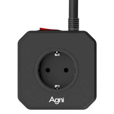 сетевой фильтр AGNI TP-VE4U5E-C-5m-black черный