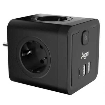 разветвитель AGNI TP-WJ3U4E-C-black черный