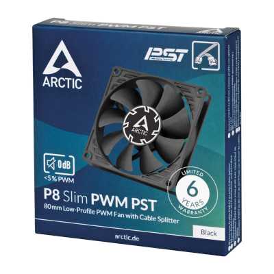 кулер Arctic P8 Slim PWM PST Black ACFAN00295A Черный