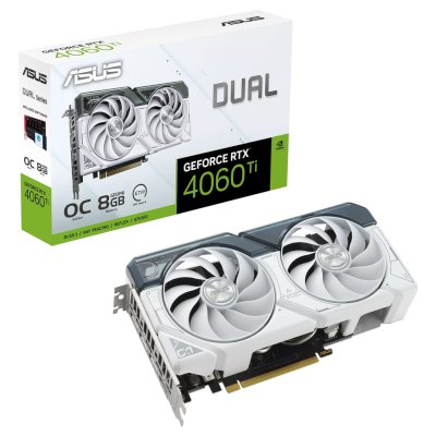 видеокарта ASUS nVidia GeForce RTX 4060 Ti 8Gb DUAL-RTX4060TI-O8G-WHITE