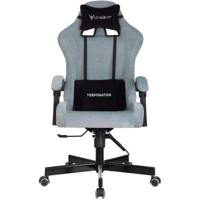 игровое кресло Бюрократ KNIGHT TERMINATOR Grey-Blue серый-голубой