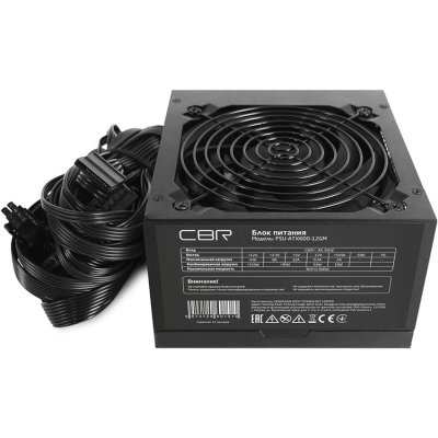 блок питания CBR 600W PSU-ATX600-12GM Черный