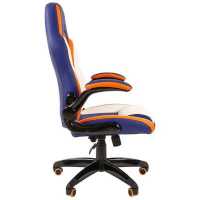 игровое кресло Chairman Game 15 Blue-White-Orange синий-белый-оранжевый