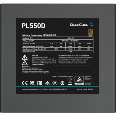 блок питания Deepcool 550W PL550D Черный