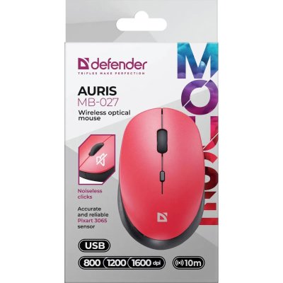 мышь Defender Auris MB-027 Red Красный