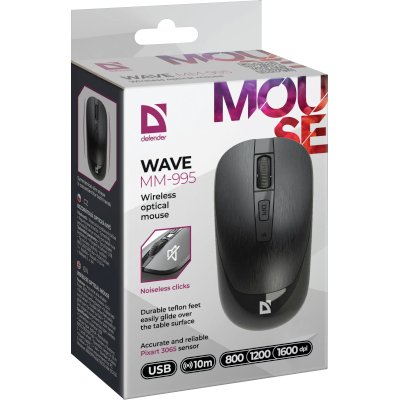 мышь Defender Wave MM-995 Black Черный