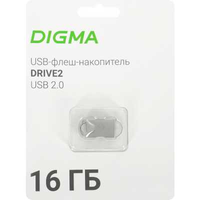 флешка Digma 16GB Drive2 DGFUM016A20SR Серебристый