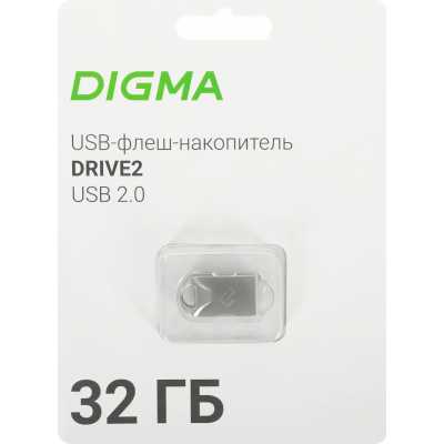 флешка Digma 32GB Drive2 DGFUM032A20SR Серебристый