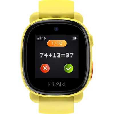смарт часы Elari KidPhone 4G Lite Yellow