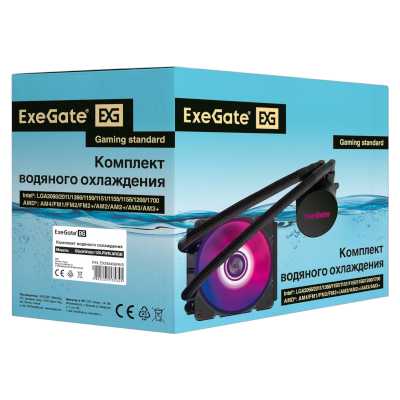 кулер ExeGate BlackWater-120.PWM.ARGB EX293456RUS Черный