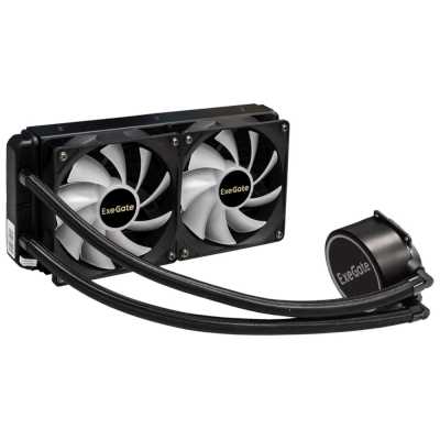 кулер ExeGate BlackWater-240V2.PWM.RGB EX293457RUS