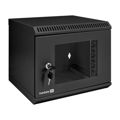 телекоммуникационный шкаф ExeGate EC-WM-6U.280.G.BLACK EX298624RUS Черный