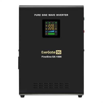 комплект ИБП ExeGate FineSine SX-1500.LCD.AVR.2SH EX296565RUS