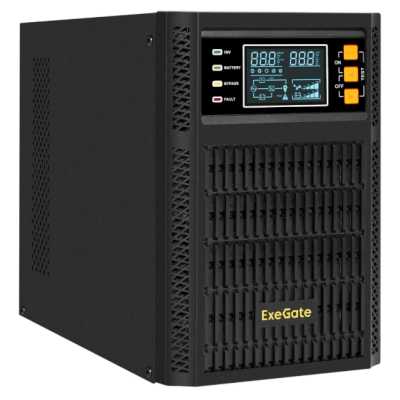 ИБП ExeGate PowerExpert TL-2000.LCD.AVR.3SH.USB.RS232.SNMP EX296948RUS Черный