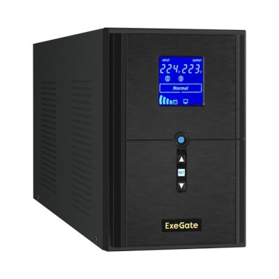 ИБП ExeGate SineTower SN-2000.LCD.AVR.3SH.1C13.RJ.USB EX295983RUS Черный