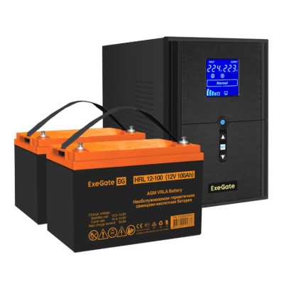 комплект ИБП ExeGate SineTower SZ-2000.LCD.AVR.3SH.1C13.USB EX296851RUS