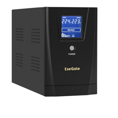 ИБП ExeGate SpecialPro Smart LLB-2200.LCD.AVR.2SH.RJ.USB Черный