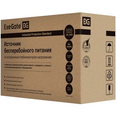 ИБП ExeGate SpecialPro UNB-650.LED.AVR.2SH Черный