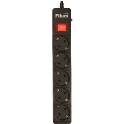 сетевой фильтр Filum FL-SP5-1.8M-BL черный
