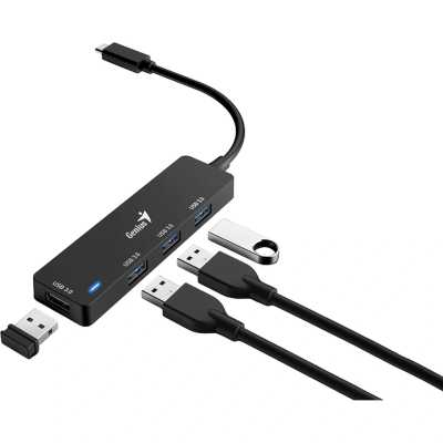 разветвитель USB Genius UH-400 Black черный