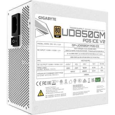 блок питания GigaByte 850W GP-UD850GM PG5 ICE Черный