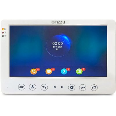 видеодомофон Ginzzu MP-1001 White