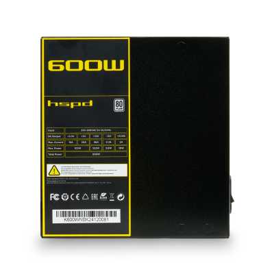 блок питания HSPD 600W HSK-600WN-BK Черный