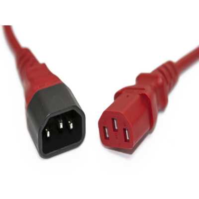 кабель питания Hyperline PWC-IEC13-IEC14-1.8-RD