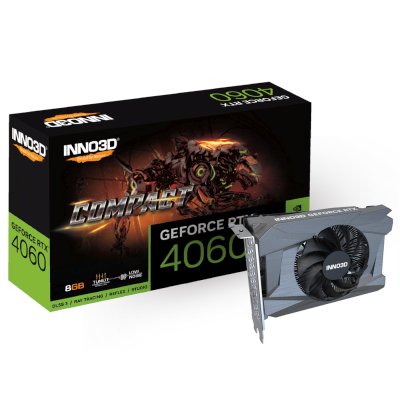 видеокарта Inno3D nVidia GeForce RTX 4060 Compact 8Gb N40601-08D6-173050N