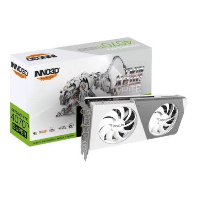 видеокарта Inno3D nVidia GeForce RTX 4070 Ti Super Twin X2 OC White 12Gb N407TS2-166XX-186156W