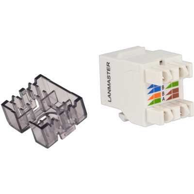 вставка Lanmaster LAN-OK45U6/180R-WH