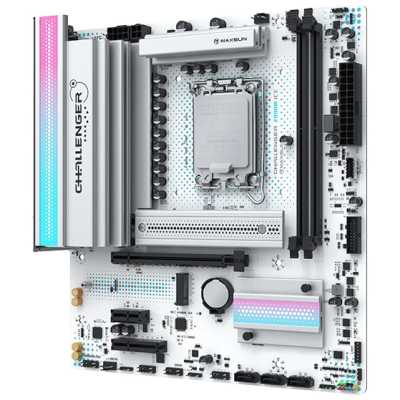 материнская плата Maxsun Challenger Z890M WiFi ICE Белый