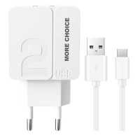 сетевое зарядное устройство More choice NC46a White Белый