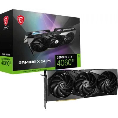 видеокарта MSI nVidia GeForce RTX 4060 Ti Gaming X Slim 16G