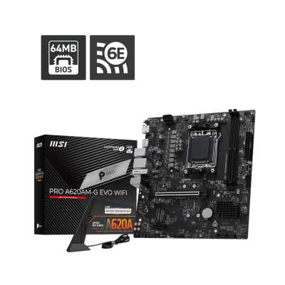 материнская плата MSI Pro A620AM-G Evo WiFi Черный