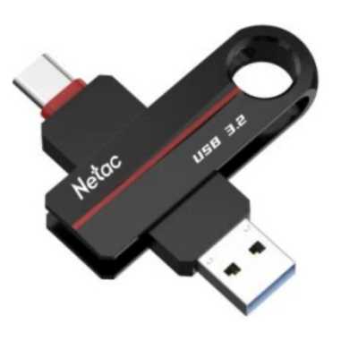 флешка Netac 128GB NT03US18C-128G-32BK Черный, красный