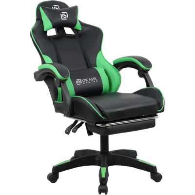 игровое кресло Oklick Camper Black/Green черно-зеленый