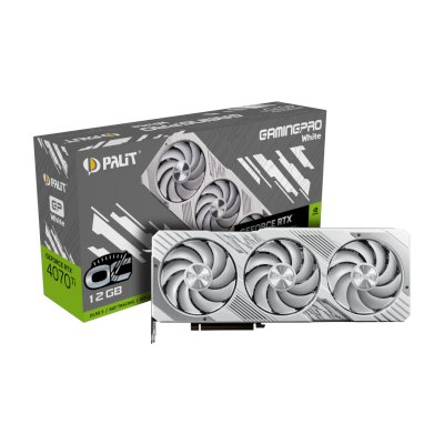 видеокарта Palit nVidia GeForce RTX 4070 Ti GamingPro White OC 12Gb NED407TV19K9-1043W