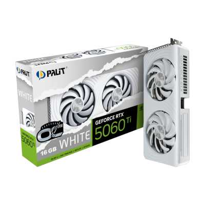 видеокарта Palit nVidia GeForce RTX 5060 Ti White OC 16Gb NE7506TU19T1-GB2061M Белый