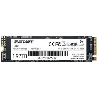 SSD диск Patriot P310 1.92Tb P310P192TM28 Черный
