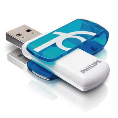 флешка Philips 16GB FM16FD00B/97 Белый, синий